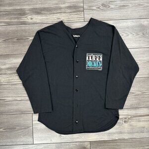 Vintage 90’s Disney Mickey Mouse Hockey 3/4 Sleeve Button Up